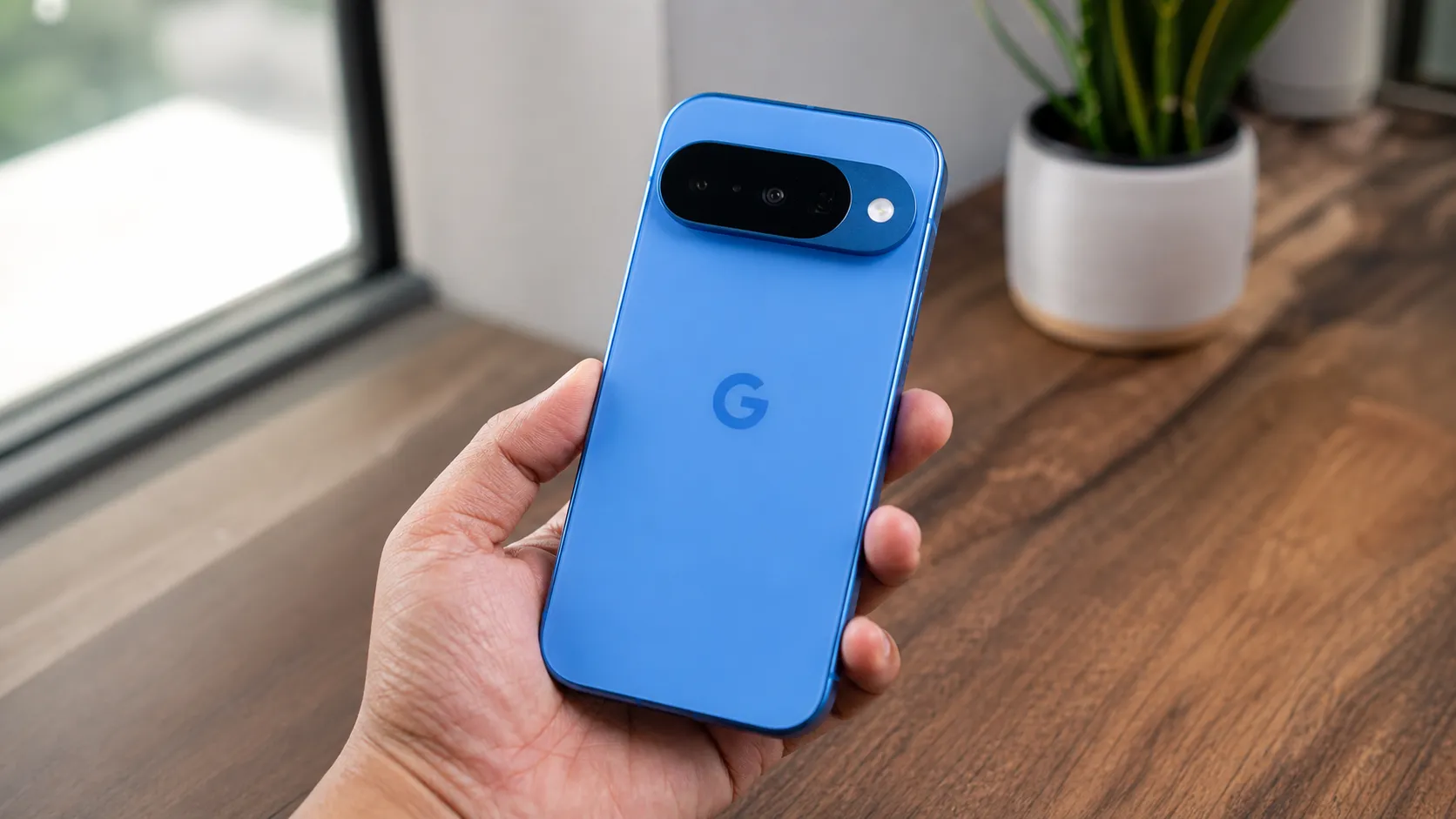 Google Pixel 10 Pro 256GB in Obsidian on a table with Best Buy price