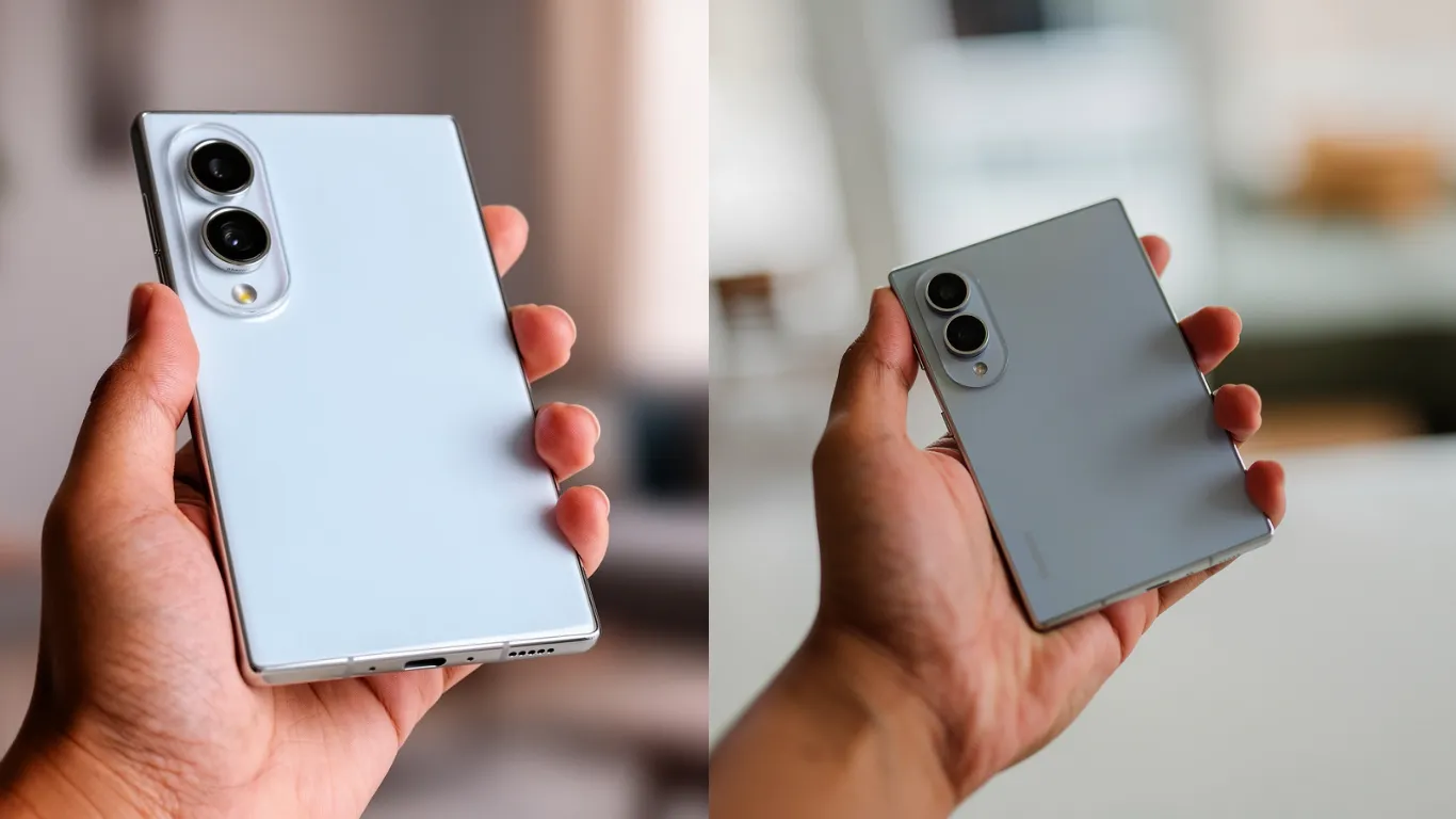 Samsung Galaxy Z Fold 8 Wide and Fold 8 Ultra side by side showing wider and narrower designs of Samsung foldables lineup July 2026