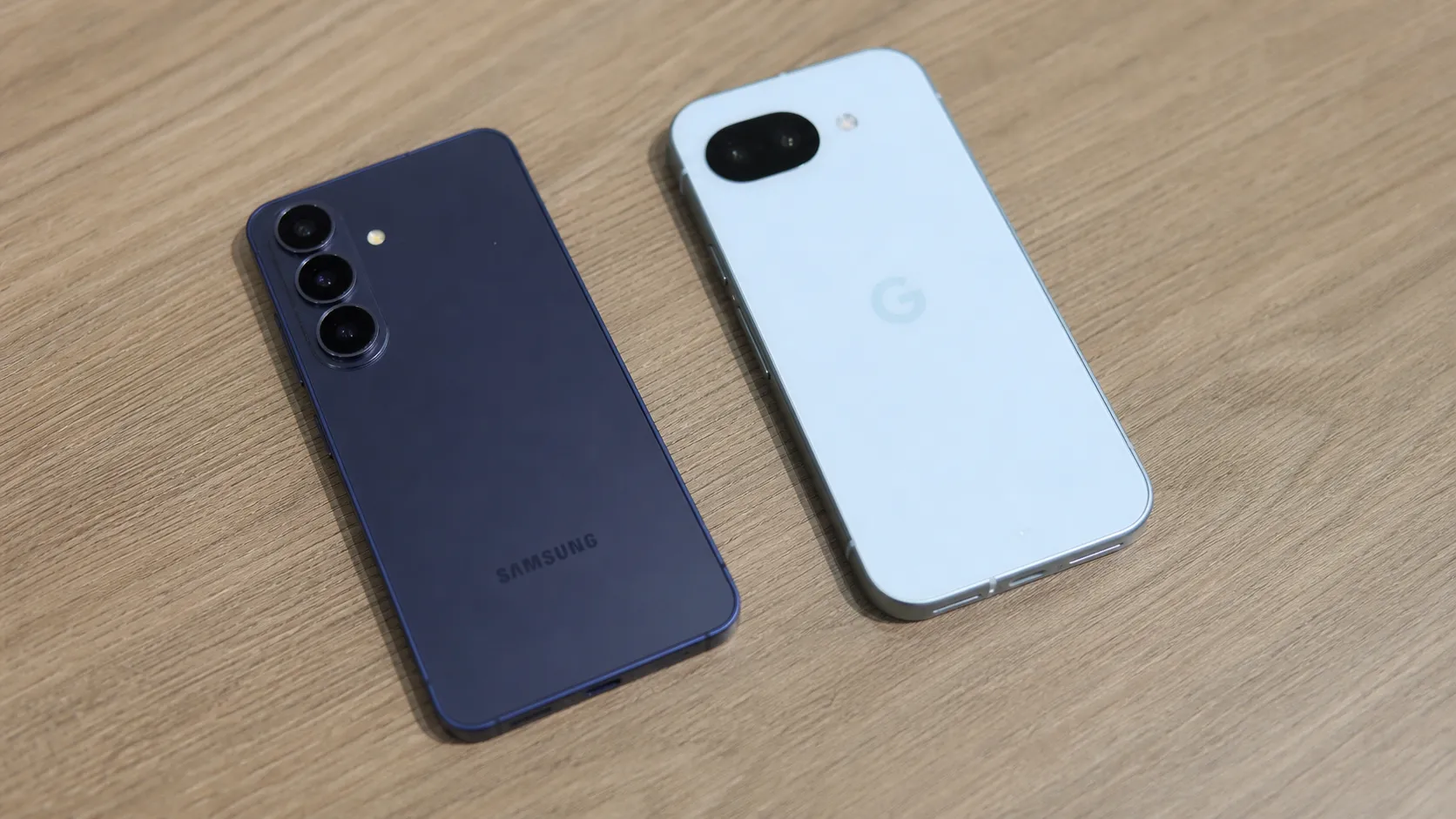 Samsung Galaxy S26 FE vs Google Pixel 10a side by side comparison October 2026